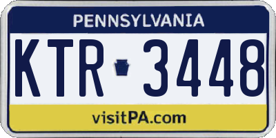 PA license plate KTR3448