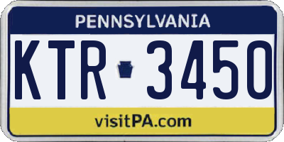 PA license plate KTR3450
