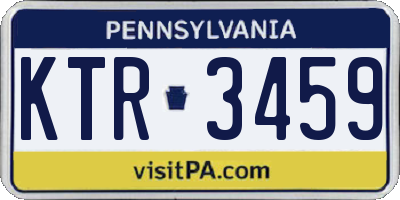 PA license plate KTR3459