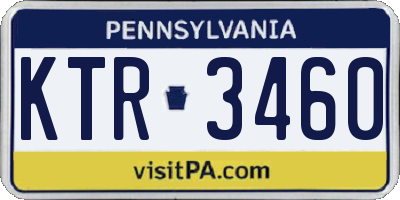 PA license plate KTR3460