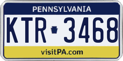 PA license plate KTR3468