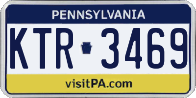 PA license plate KTR3469