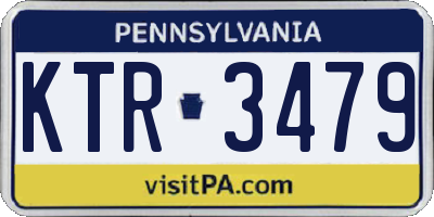 PA license plate KTR3479