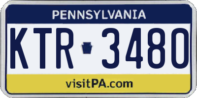 PA license plate KTR3480