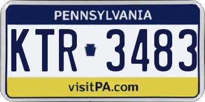 PA license plate KTR3483