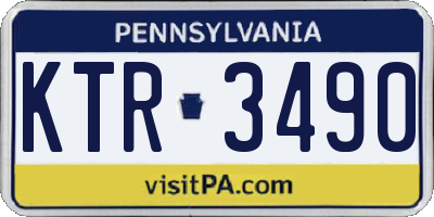 PA license plate KTR3490