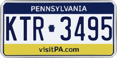 PA license plate KTR3495