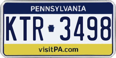 PA license plate KTR3498