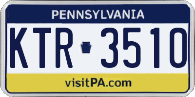 PA license plate KTR3510