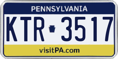 PA license plate KTR3517
