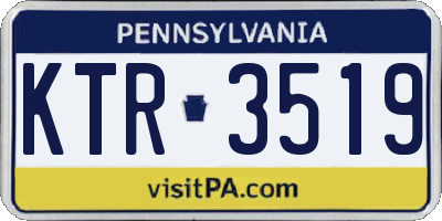 PA license plate KTR3519