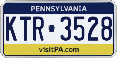 PA license plate KTR3528