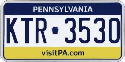 PA license plate KTR3530