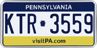 PA license plate KTR3559