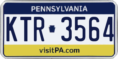 PA license plate KTR3564