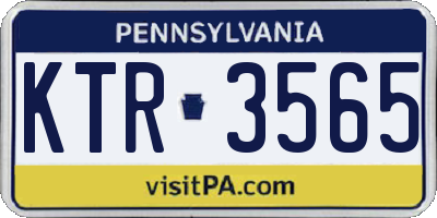 PA license plate KTR3565