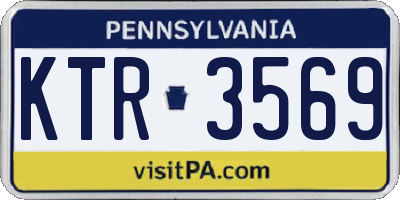 PA license plate KTR3569