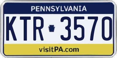 PA license plate KTR3570