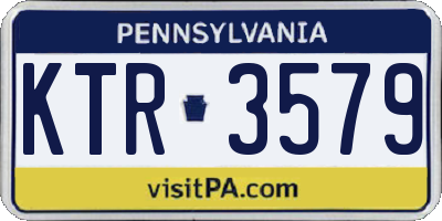 PA license plate KTR3579