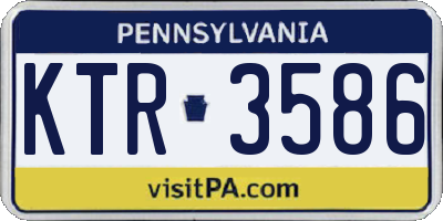PA license plate KTR3586