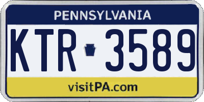 PA license plate KTR3589