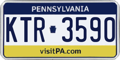 PA license plate KTR3590