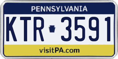 PA license plate KTR3591