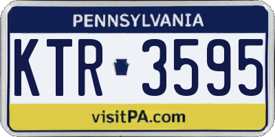 PA license plate KTR3595
