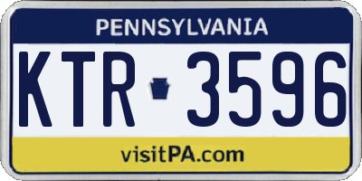 PA license plate KTR3596