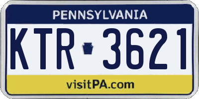 PA license plate KTR3621