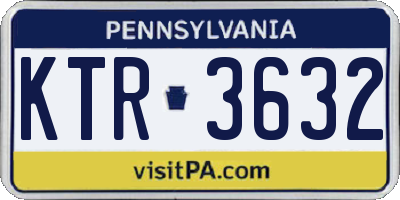 PA license plate KTR3632