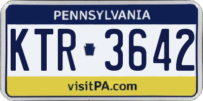 PA license plate KTR3642