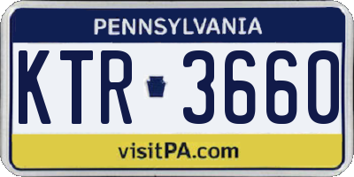 PA license plate KTR3660