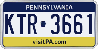 PA license plate KTR3661