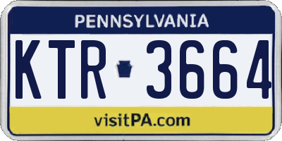 PA license plate KTR3664