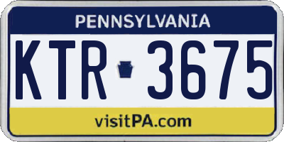 PA license plate KTR3675