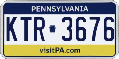 PA license plate KTR3676