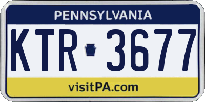 PA license plate KTR3677