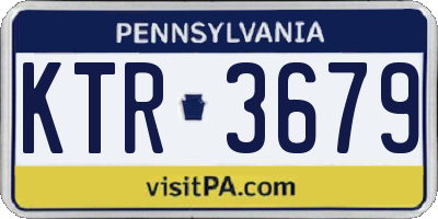 PA license plate KTR3679