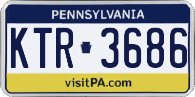 PA license plate KTR3686