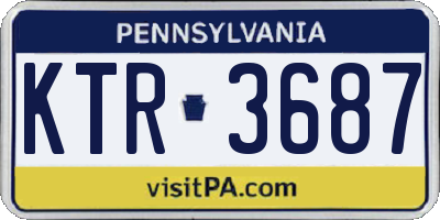 PA license plate KTR3687