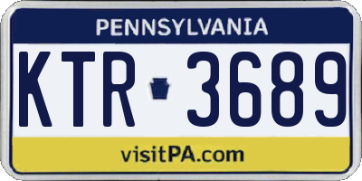 PA license plate KTR3689