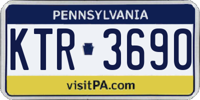 PA license plate KTR3690