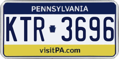 PA license plate KTR3696