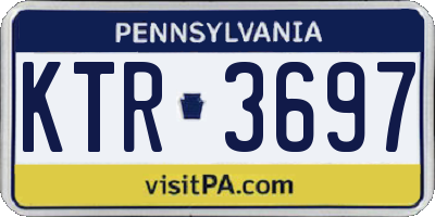 PA license plate KTR3697