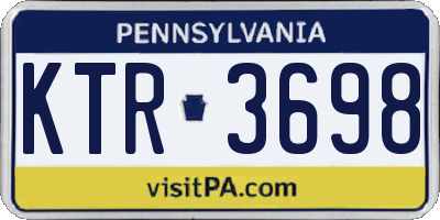 PA license plate KTR3698