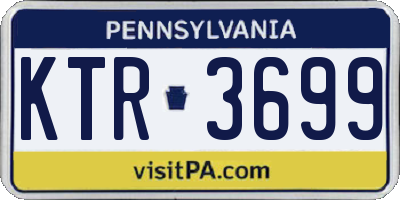 PA license plate KTR3699