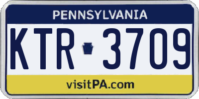 PA license plate KTR3709
