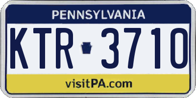 PA license plate KTR3710