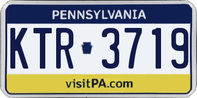 PA license plate KTR3719